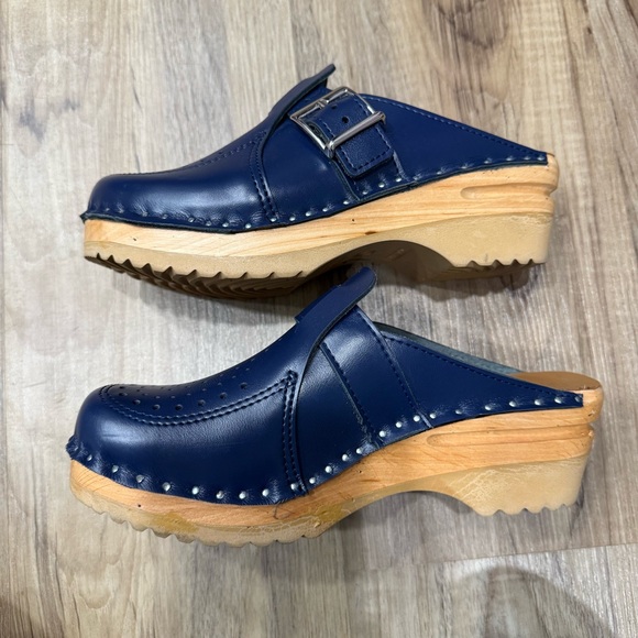 Swedish Clogs Troentorp Julius Blue Size Us Womens 7 / EU 37 - Picture 4 of 11